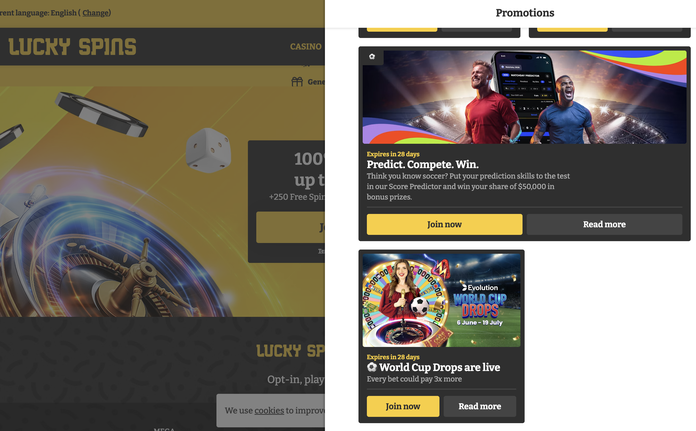 luckyspins Gameplay